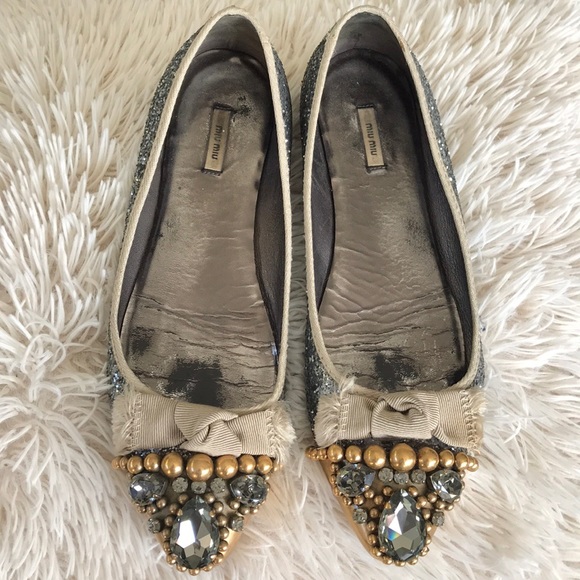 Miu Miu glitter embellished crystal metallic chic - Picture 6 of 8